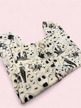 Y2K Cream & Black Nightmare Before Christmas Joggers - Jack Skellinton XL